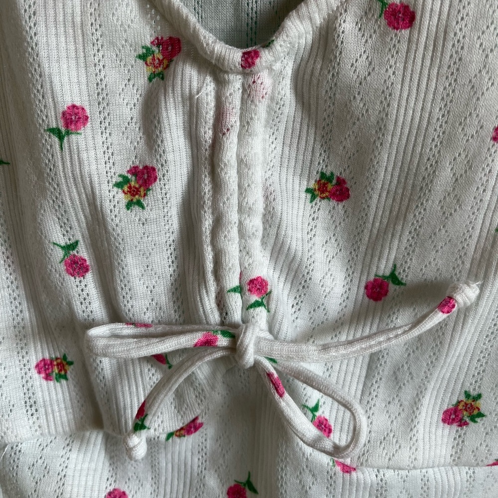 🆕 For Love & Lemons x Victoria’s Secret Blossom Pointelle Top - Picture 4 of 9